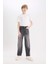 Erkek Çocuk Loose Fit Düz Paça Basic Düz Jean Pantolon D6489A825SM 11