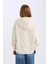 Kız Çocuk Oversize Geniş Kalıp Kapüşonlu Baskılı İçi Yumuşak Tüylü Sweatshirt D4296A824WN 18