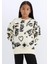 Kız Çocuk 2'li Takım Desenli Sweatshirt Beli Lastikli Eşofman Altı D4871A824WN 10