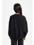 Kız Çocuk Oversize Geniş Kalıp Bisiklet Yaka Baskılı Sweatshirt D4381A824WN 12