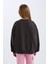 Kız Çocuk PowerPuff Girls Oversize Geniş Kalıp Bisiklet Yaka Sweatshirt D2823A824WN 12