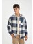 Regular Fit Polo Yaka Kareli Oduncu Flanel Uzun Kollu Gömlek Y1702AZ24WN 12