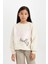 Kız Çocuk Relax Fit Bisiklet Yaka Baskılı Sweatshirt D4380A824WN 9