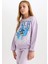 Kız Çocuk Disney Lilo & Stitch Relax Fit Bisiklet Yaka Sweatshirt D2825A824WN 7