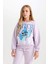 Kız Çocuk Disney Lilo & Stitch Relax Fit Bisiklet Yaka Sweatshirt D2825A824WN 10