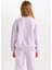 Kız Çocuk Disney Lilo & Stitch Relax Fit Bisiklet Yaka Sweatshirt D2825A824WN 12