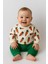 Tuembaby %100 Cotton Kumaş Yumuşak Havuç Desenli Beli Lastikli Uzun Kollu 2 Parça Unisex Bebek Takım 1