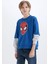 Erkek Çocuk Marvel Spiderman Oversize Geniş Kalıp Bisiklet Yaka Sweatshirt D6813A824WN 9