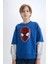 Erkek Çocuk Marvel Spiderman Oversize Geniş Kalıp Bisiklet Yaka Sweatshirt D6813A824WN 10