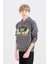 Erkek Çocuk Batman Kapüşonlu Kanguru Cepli Sweatshirt D6740A824WN 11