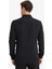 Slim Fit Dar Kesim Polo Yaka Dokulu Uzun Kollu Siyah Gömlek T2066AZ25SP 12
