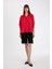 Oversize Geniş Kalıp Basic Düz Kırmızı Uzun Kollu Gömlek B0746AX24AU 9