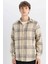 %100 Pamuk Regular Fit Kareli Oduncu Flanel Uzun Kollu Gömlek D6727AX24AU 7