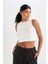 Fit Crop Bisiklet Yaka Modal Sporcu Basic Düz Atlet D6038AX24AU 15