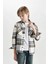 Erkek Çocuk Oversize Geniş Kalıp Polo Yaka Flanel Cepli Kareli Uzun Kollu Gömlek D6686A824WN 8