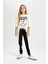Kız Çocuk Snoopy Oversize Geniş Kalıp Bisiklet Yaka Sweatshirt D2824A824WN 9