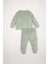 Kız Bebek Pijama Takımı Tavşan Baskılı Velur Uzun Kollu Üst Beli Lastikli Uzun Alt D5381A524WN 12
