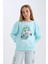 Kız Çocuk Hatsune Miku Oversize Geniş Kalıp Bisiklet Yaka Sweatshirt D2826A824WN 7