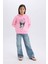 Kız Çocuk Hatsune Miku Oversize Geniş Kalıp Kapüşonlu Sweatshirt D2828A824WN 11