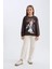 Kız Çocuk Sakura Oversize Geniş Kalıp Bisiklet Yaka Sweatshirt D2829A824WN 8