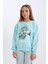 Kız Çocuk Hatsune Miku Oversize Geniş Kalıp Bisiklet Yaka Sweatshirt D2826A824WN 10