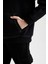 Erkek Çocuk Siyah Oversize Geniş Kalıp Balıkçı Yaka Baskılı Sweatshirt D5676A824WN 11