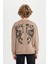 Erkek Çocuk Oversize Geniş Kalıp Sırt Baskılı Bisiklet Yaka Sweatshirt D5682A824WN 12