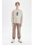 Erkek Çocuk Oversize Geniş Kalıp Bisiklet Yaka Baskılı Sweatshirt D5678A824WN 8