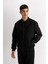 Slim Fit Dar Kesim Süet Kolej Yaka Fermuarlı Çift Cepli Mevsimlik Baharlık Bomber Mont Ceket A3866AX25SP 8
