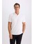 Slim Fit Dar Kesim Polo Yaka Kısa Kollu Pamuklu Basic Düz Tişört M6609AZ25SP 7