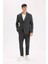 Slim Fit Dar Kesim Ceket Yaka Düğmeli Blazer Ceket D6074AX24AU 9