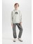 Erkek Çocuk Oversize Geniş Kalıp Baskılı Kapüşonlu Sweatshirt D5387A824WN 7