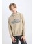 Erkek Çocuk Oversize Geniş Kalıp Kapüşonlu Baskılı Sweatshirt D5408A824WN 15