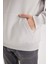 Regular Fit Kapüşonlu Kanguru Cepli İçi Yumuşak Tüylü Basic Düz Sweatshirt X8283AZ25SP 15