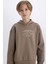 Erkek Çocuk Oversize Geniş Kalıp Baskılı Kapüşonlu Sweatshirt D5344A824WN 17
