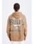 NBA Chicago Bulls Oversize Geniş Kalıp Kapüşonlu Sırt Baskılı Kalın Sweatshirt D3243AX24WN 17
