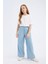 Kız Çocuk Wide Leg Geniş Paça Jean Pantolon D7103A825SM 13