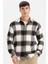 Regular Fit Polo Yaka Kareli Flanel Uzun Kollu Gömlek D5835AX24AU 10
