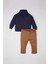 Erkek Bebek 2'li Takım Dik Yaka Fermuarlı Sweatshirt Beli Lastikli Alt A8288A524WN 11