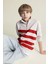 Erkek Çocuk Oversize Geniş Kalıp Dik Yaka Fermuarlı Çizgili Sweatshirt D7403A825SP 11