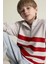 Erkek Çocuk Oversize Geniş Kalıp Dik Yaka Fermuarlı Çizgili Sweatshirt D7403A825SP 13