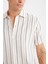 Regular Fit Yazlık Polo Yaka Çizgili Pamuklu Kısa Kollu Gömlek C8315AX25SP 9