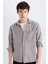 %100 Pamuk Regular Fit Basic Düz Uzun Kollu Gömlek D7406AX24AU 7