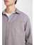 %100 Pamuk Regular Fit Basic Düz Uzun Kollu Gömlek D7406AX24AU 11