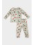 Kız Bebek Yılbaşı Temalı Pijama Takımı Uzun Kollu Üst Beli Lastikli Alt D7160A524WN 6