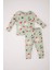 Kız Bebek Yılbaşı Temalı Pijama Takımı Uzun Kollu Üst Beli Lastikli Alt D7160A524WN 9