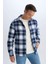 Regular Fit Kareli Pamuklu Uzun Kollu Gömlek D7556AX24AU 9
