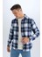 Regular Fit Kareli Pamuklu Uzun Kollu Gömlek D7556AX24AU 10