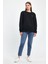 Kadın Bisiklet Yaka Rahat Kalıp 3 Iplik Kalın Air Nakışlı Sweatshirt SPR24SWK33 1