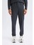 Fit Sporcu Jogger Eşofman Altı Standart Fit Beli Bağcıklı Basic Düz Lastikli Paça Cepli D1901AX24AU 10